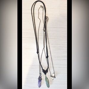 3 pc Crystal Necklaces